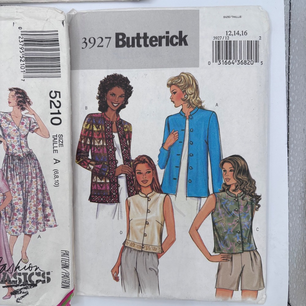 UNCUT Lot of 5 Vintage McCalls Butterick Sewing Patterns 80s 90s Jumpsuit Dress - Picture 15 of 16